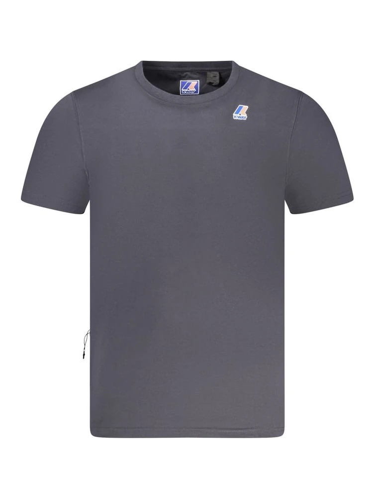 Blue Cotton Men T-Shirt