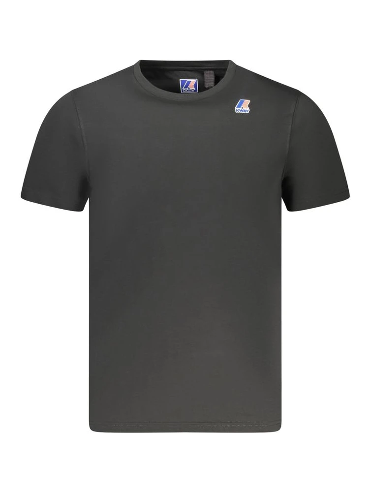 Black Cotton Men T-Shirt