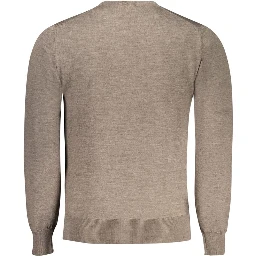 Brown Wool Men Sweater