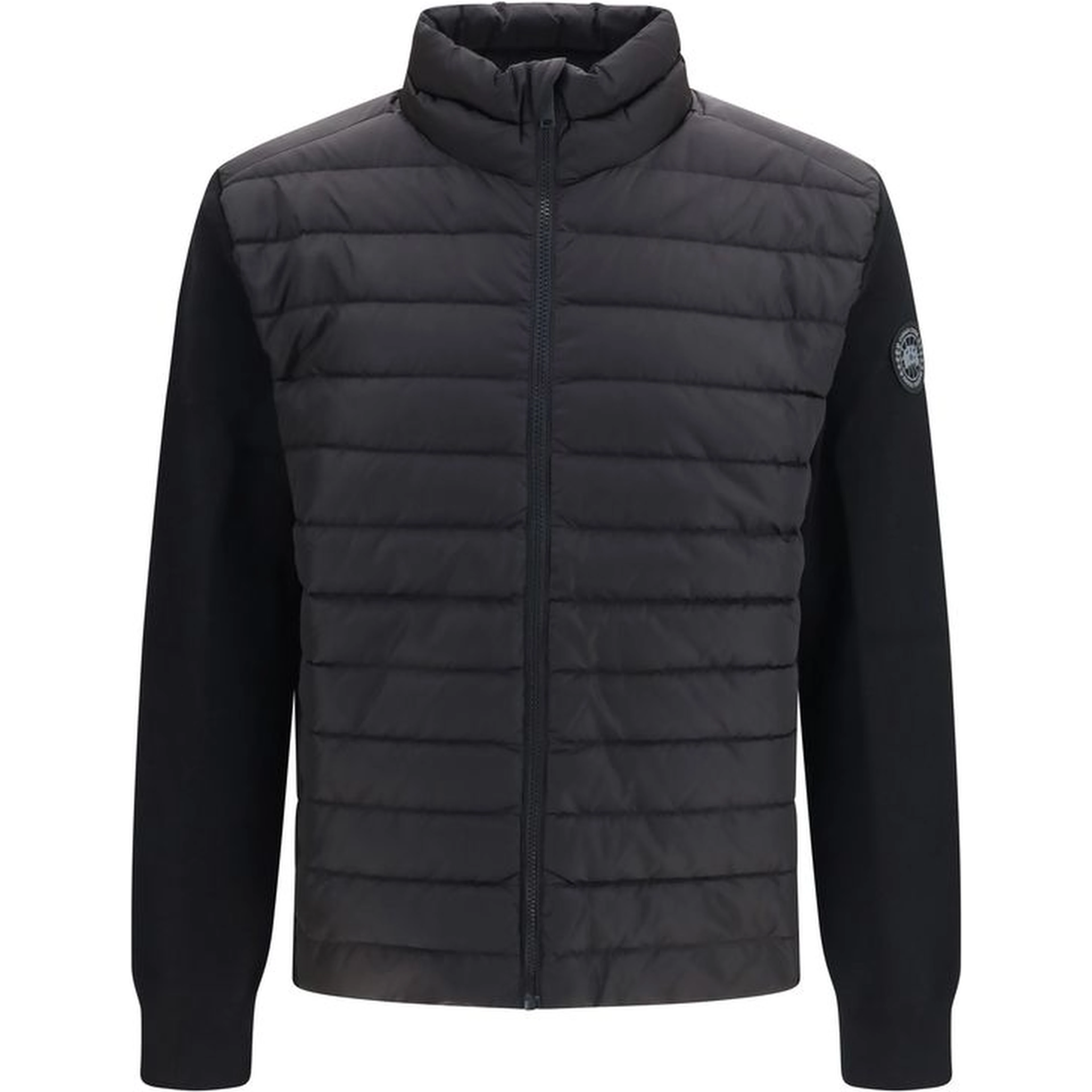 Black Recycled Polyamide Full-Length Jacket