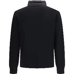 Black Recycled Polyamide Full-Length Jacket