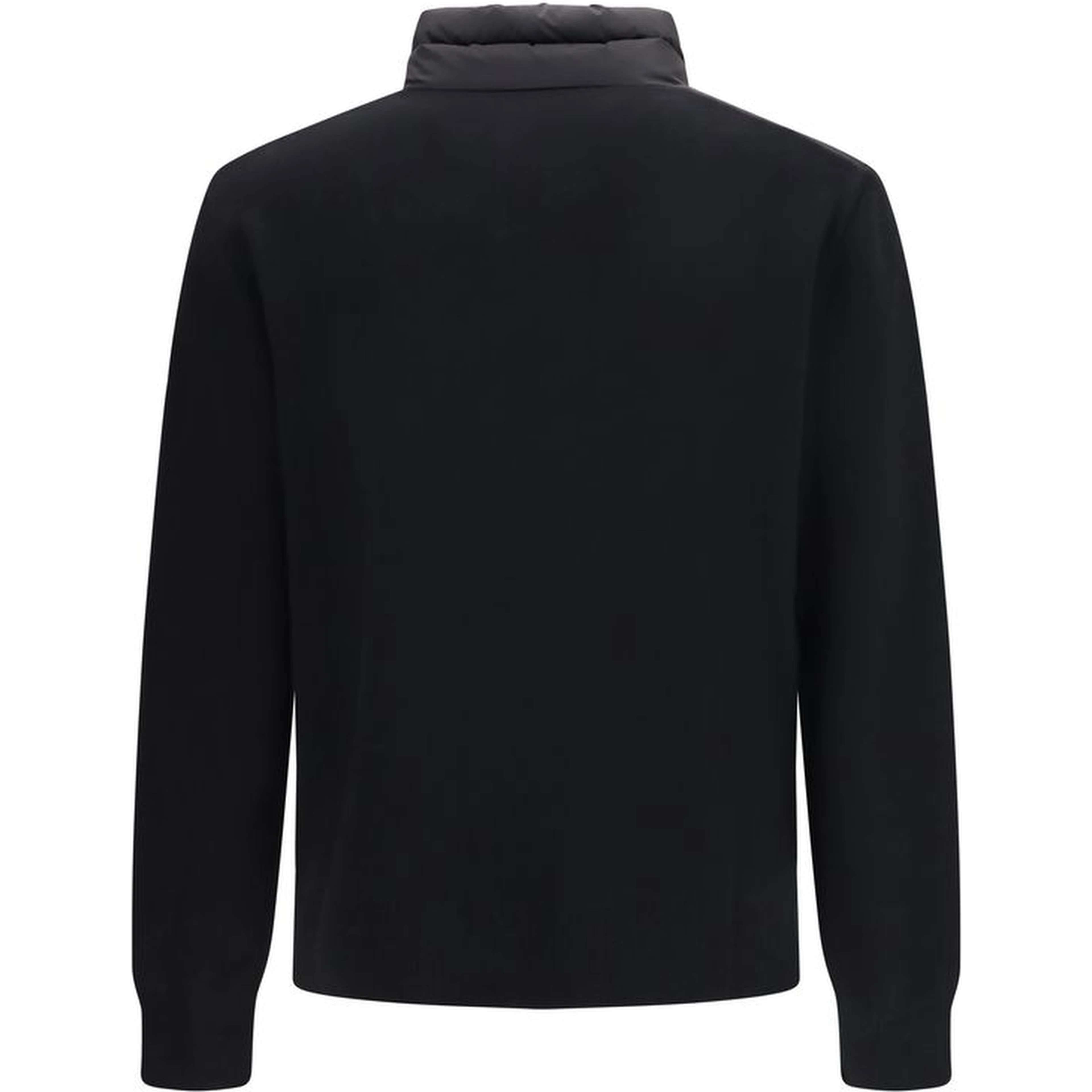 Black Recycled Polyamide Full-Length Jacket