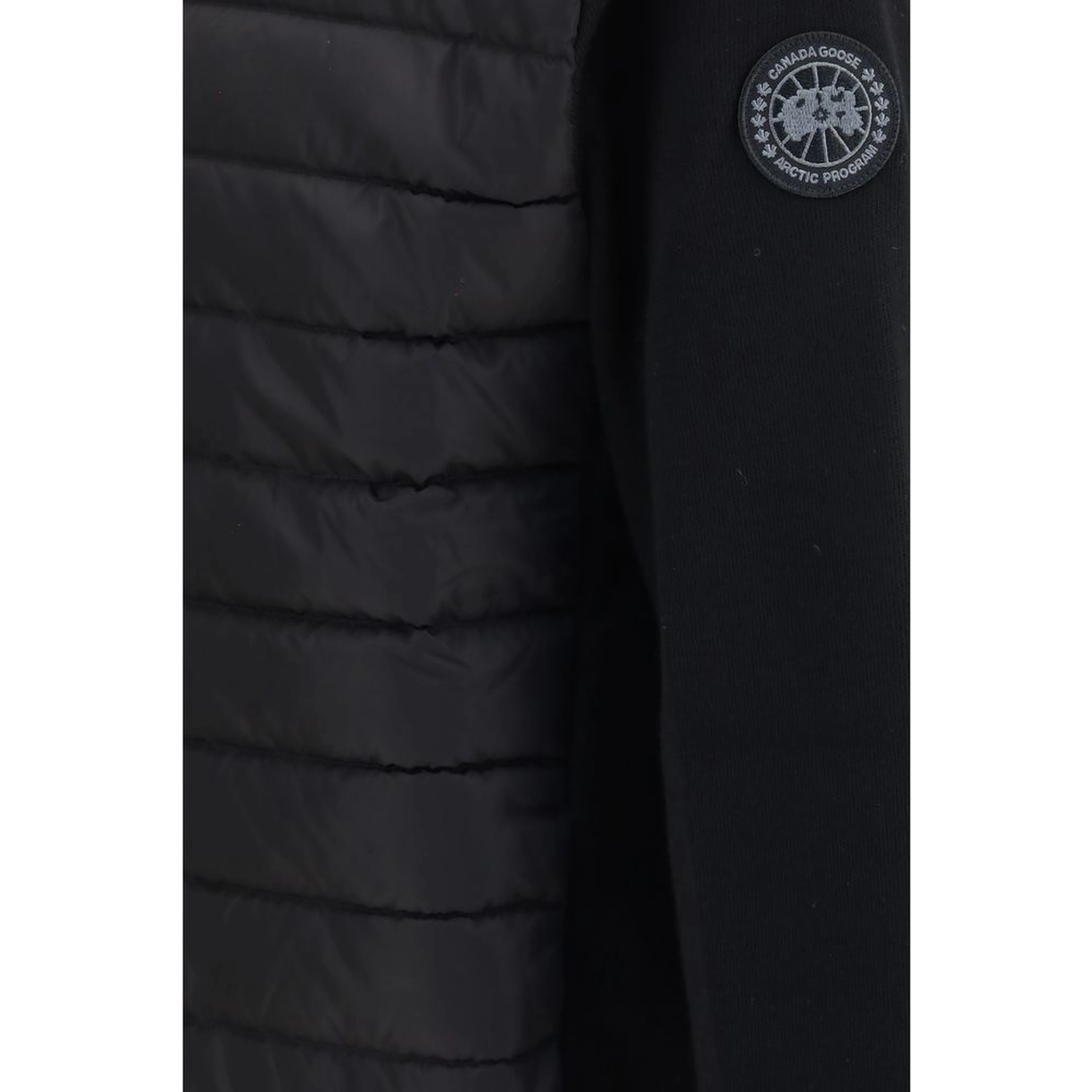 Black Recycled Polyamide Full-Length Jacket