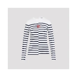 Jean Paul Gaultier Stretch Cotton Asymetric Long Sleves Top