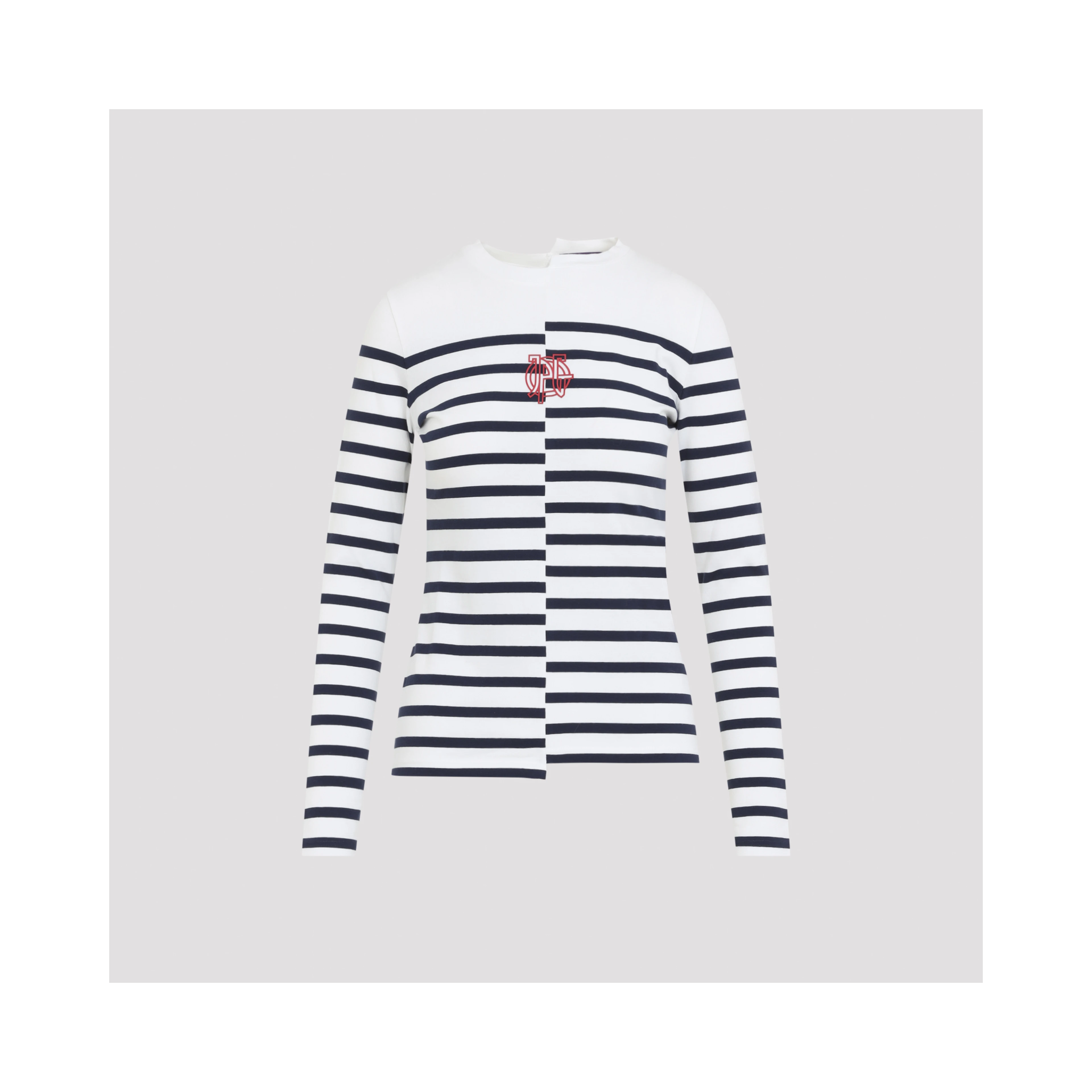 Jean Paul Gaultier Stretch Cotton Asymetric Long Sleves Top