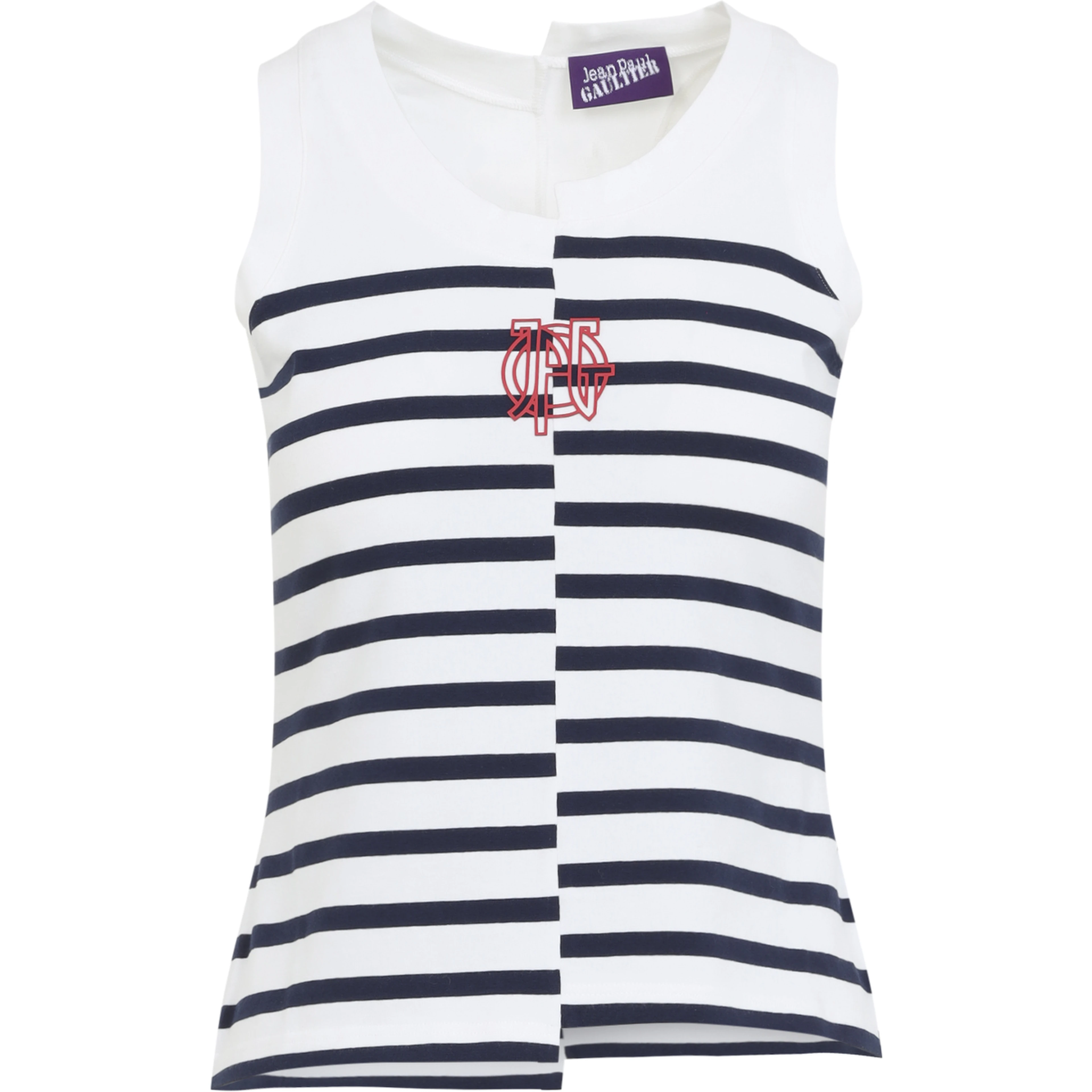 Jean Paul Gaultier Stretch Cotton Asymetric Tank Top