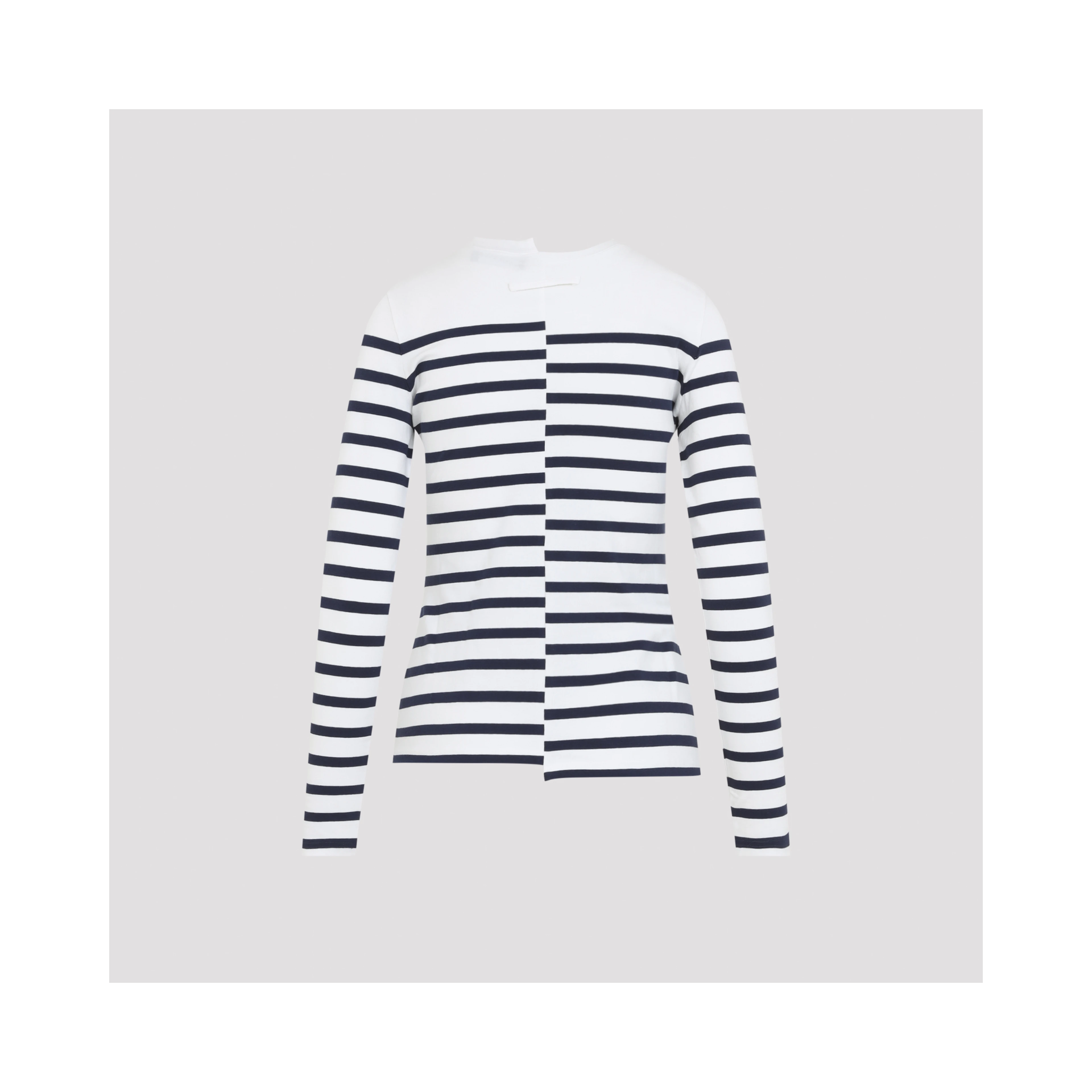 Jean Paul Gaultier Stretch Cotton Asymetric Long Sleves Top