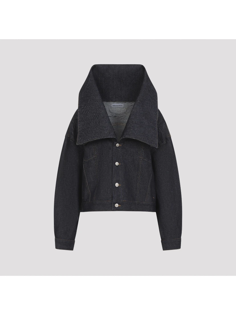 Balenciaga Standing Collar Boxy Jacket