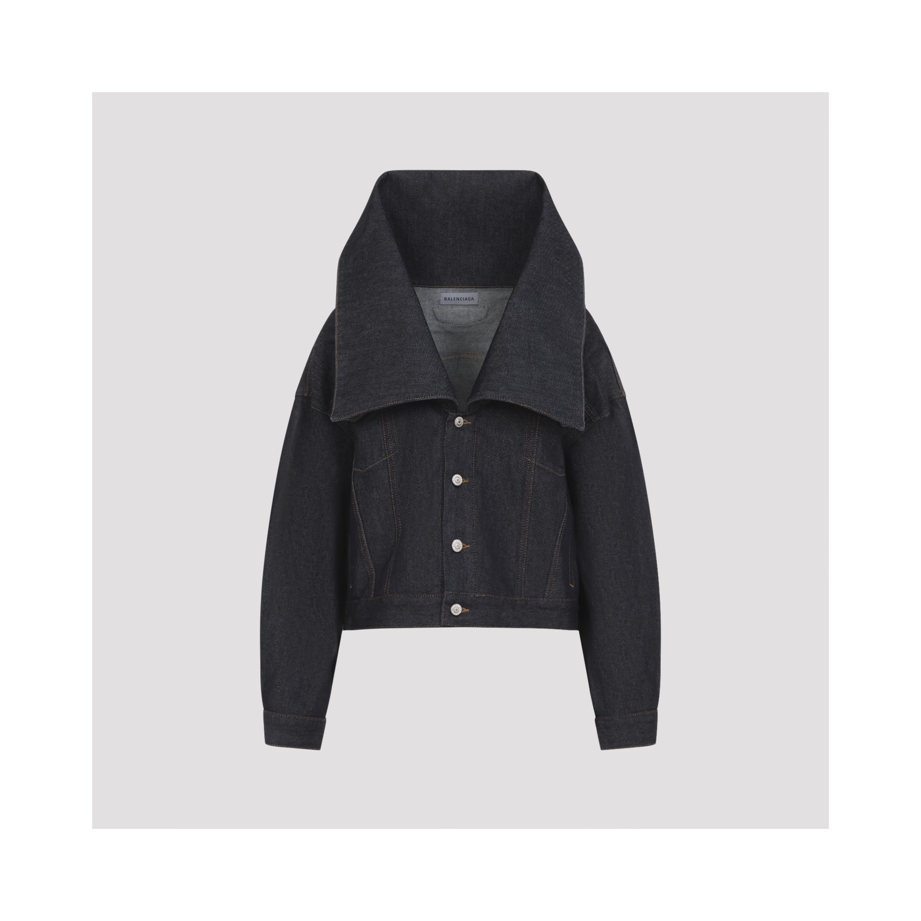 Balenciaga Standing Collar Boxy Jacket
