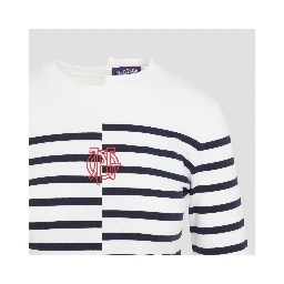 Jean Paul Gaultier Stretch Cotton Asymetric Long Sleves Top