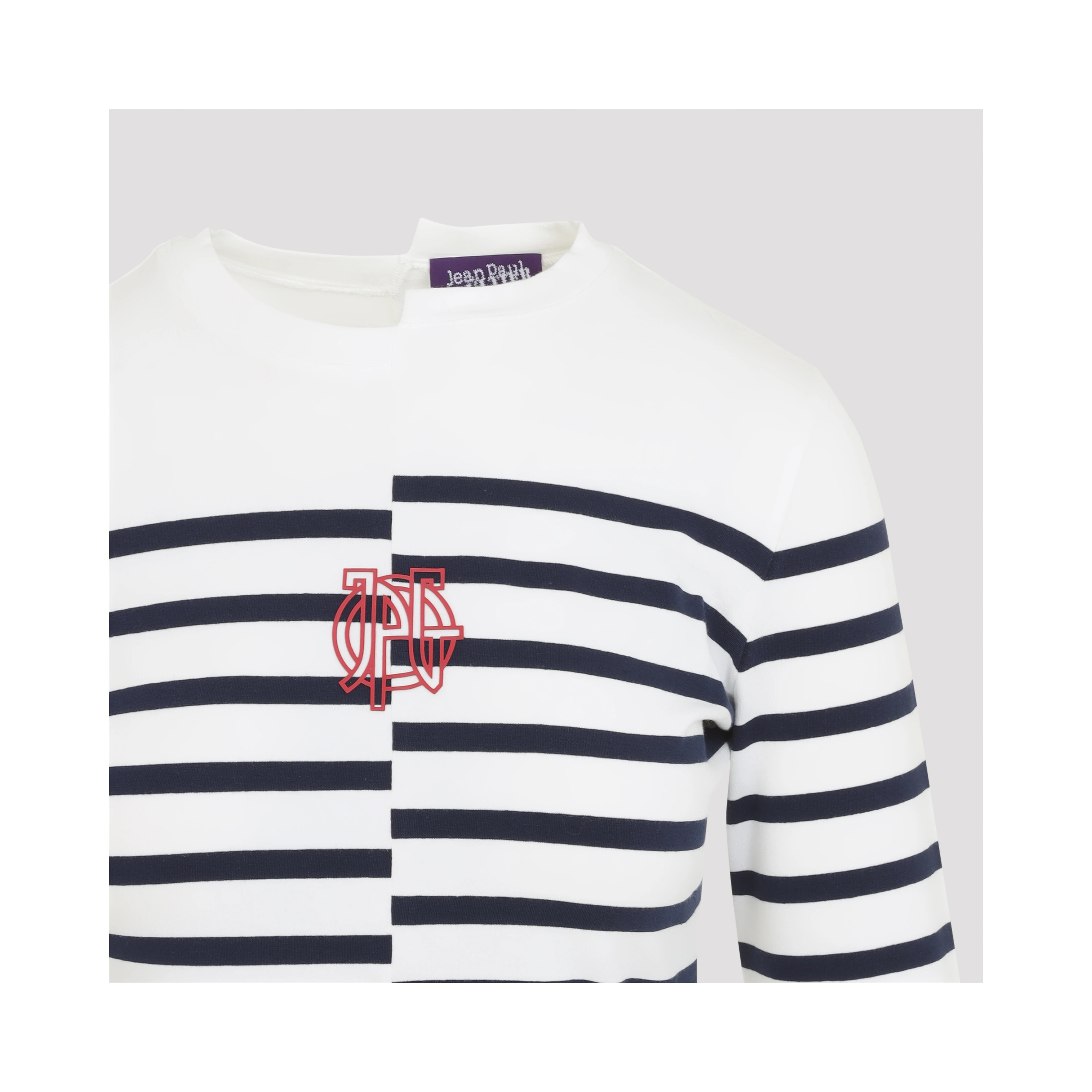 Jean Paul Gaultier Stretch Cotton Asymetric Long Sleves Top