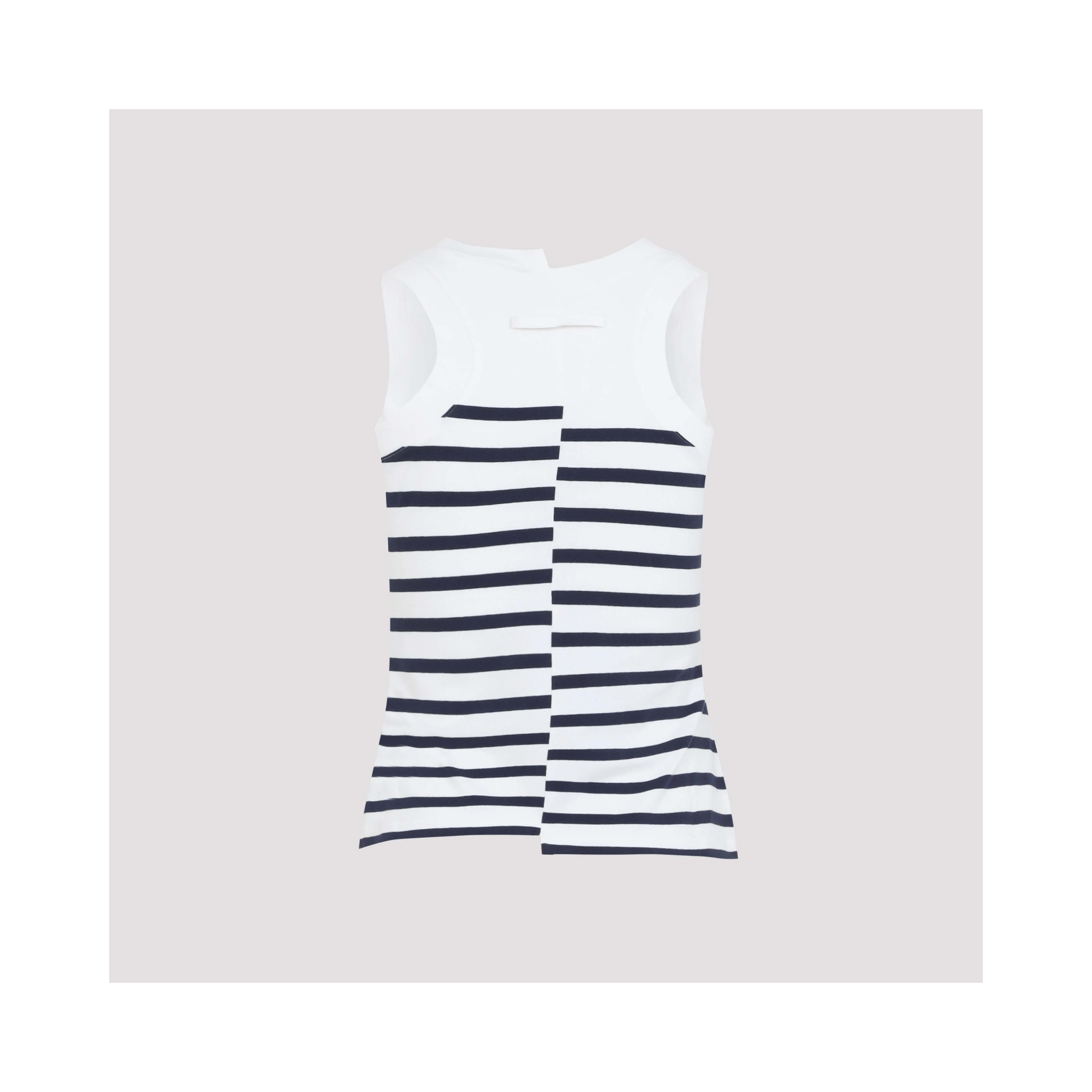 Jean Paul Gaultier Stretch Cotton Asymetric Tank Top