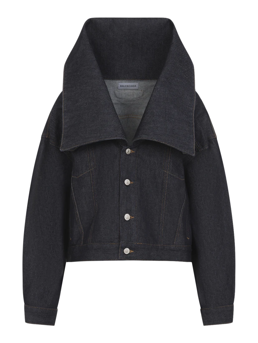 Balenciaga Standing Collar Boxy Jacket