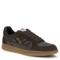 Brown Calf Leather Bos Taurus Athletic Sneakers