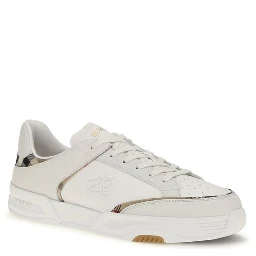 White Calf Leather Bos Taurus Low Top Sneakers