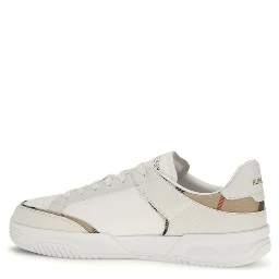 White Calf Leather Bos Taurus Low Top Sneakers