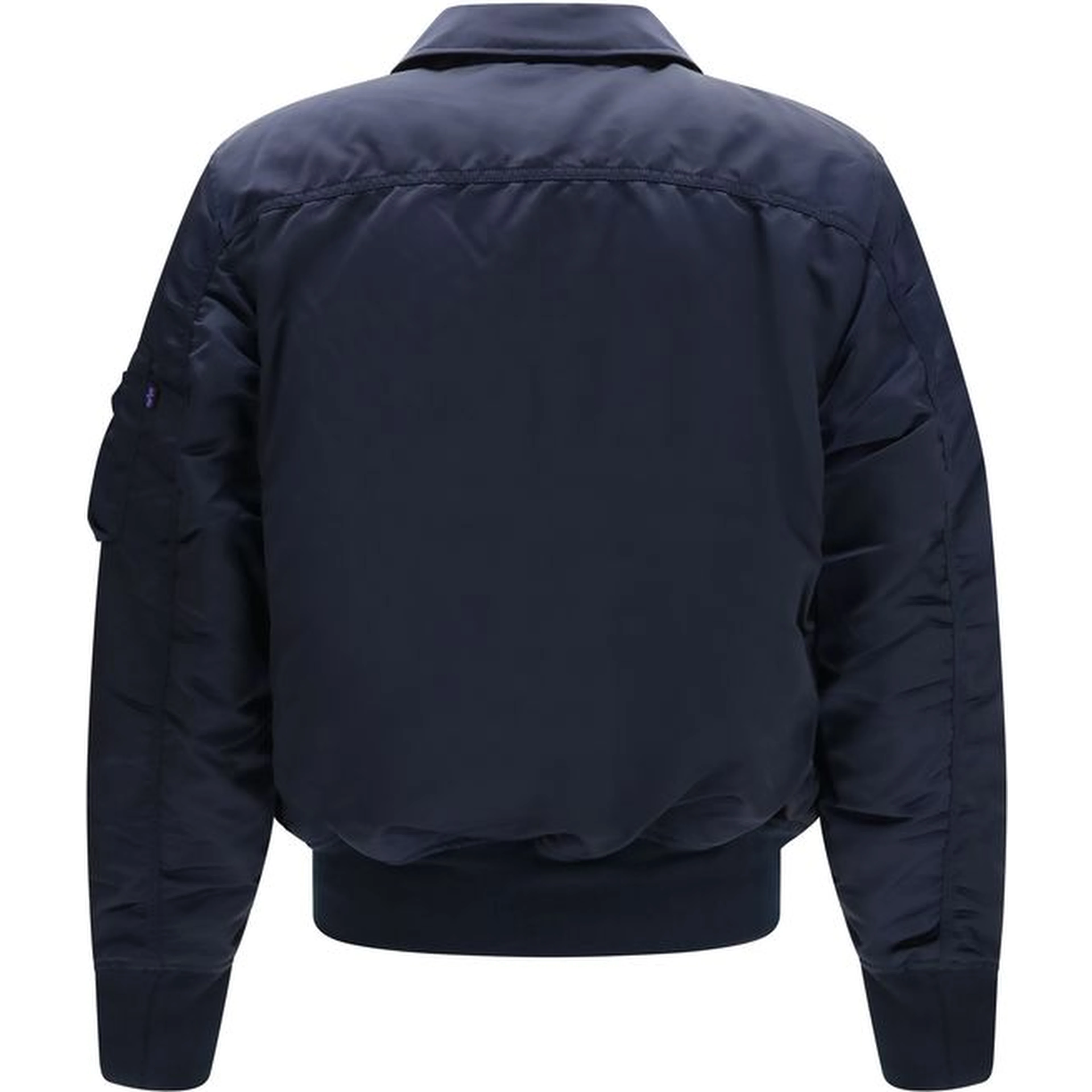 Blue Nylon Bomber
