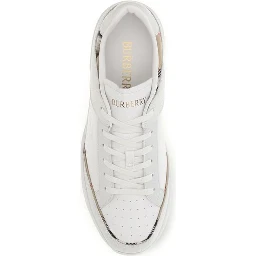 White Calf Leather Bos Taurus Low Top Sneakers