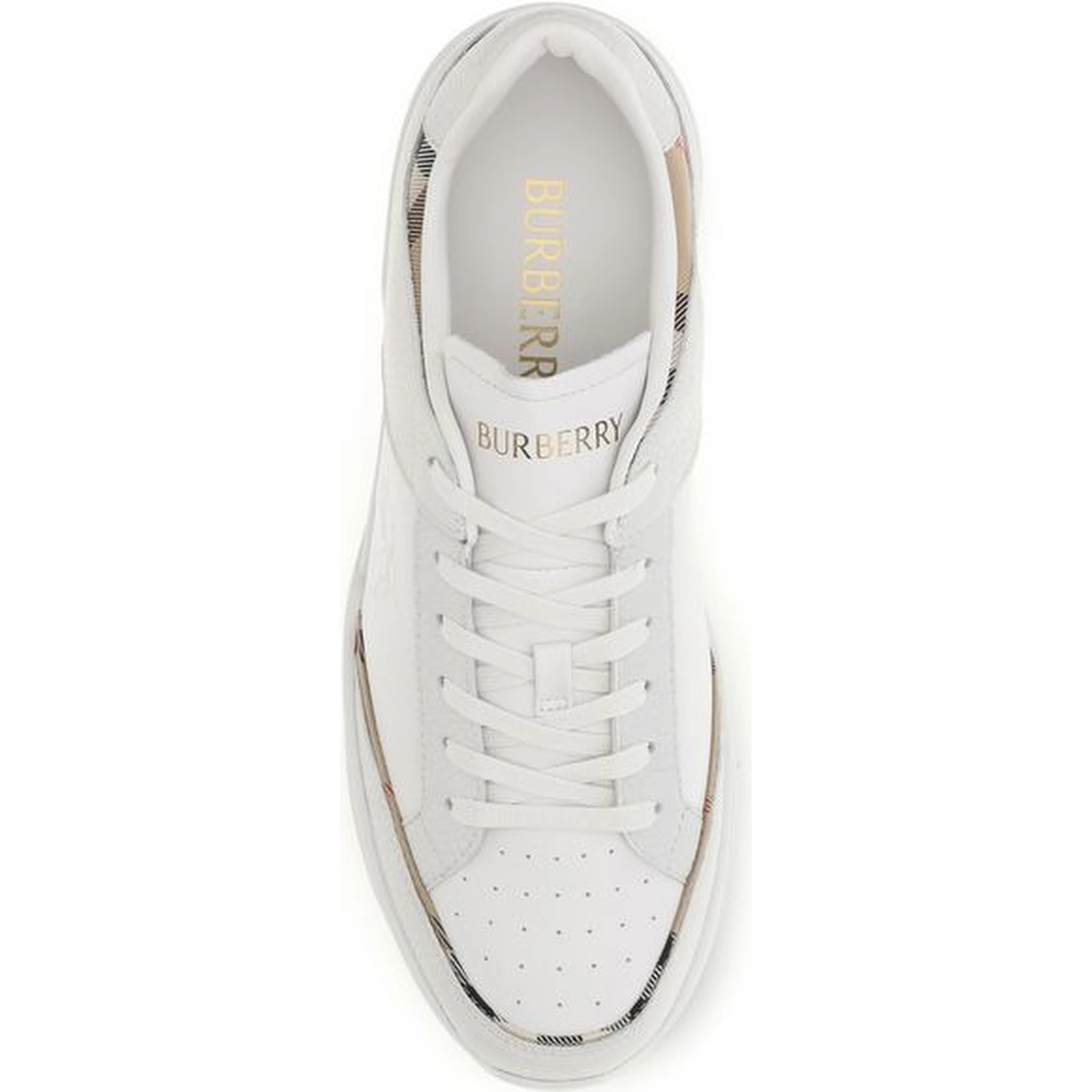 White Calf Leather Bos Taurus Low Top Sneakers