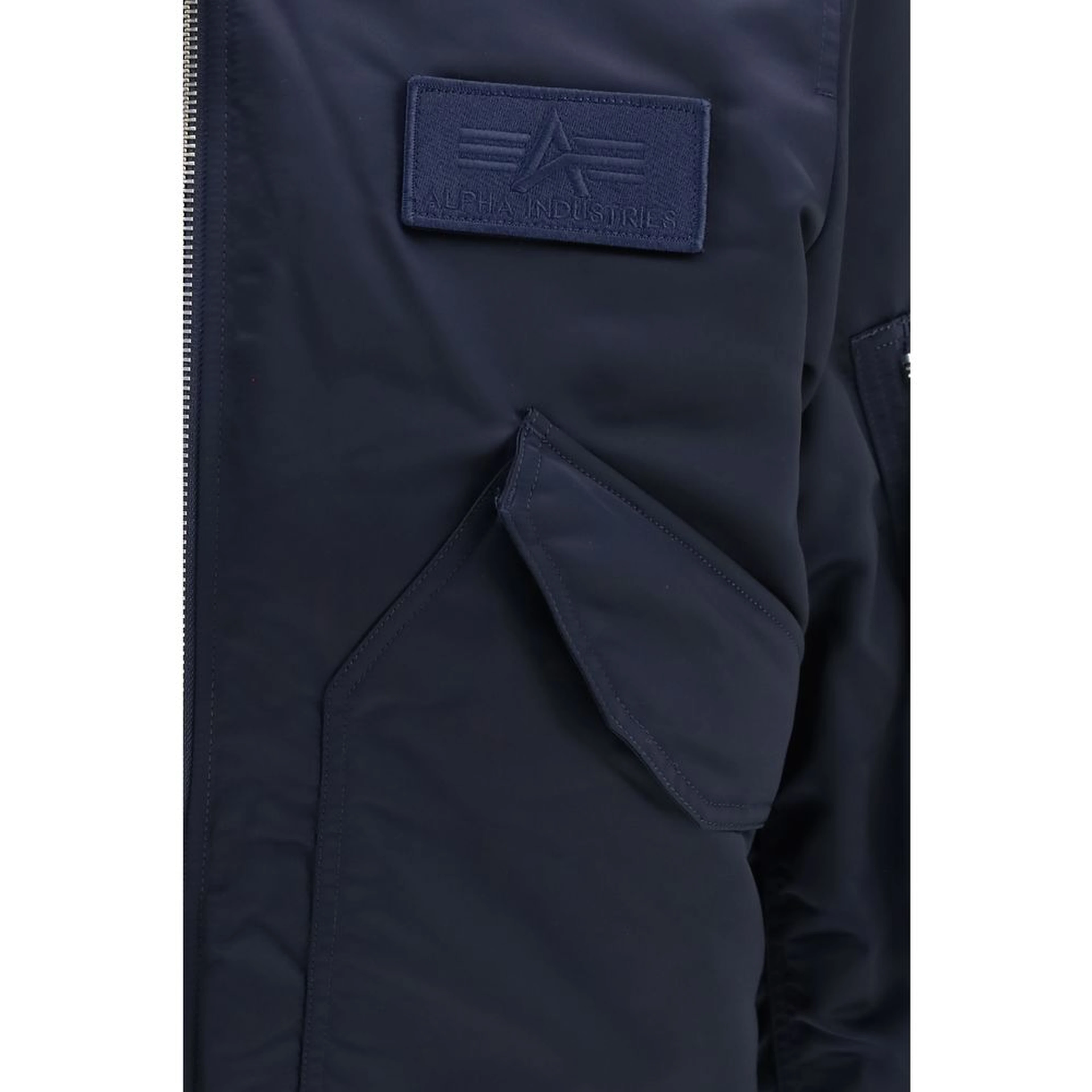 Blue Nylon Bomber