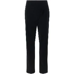 Black Cotton Casual Pants