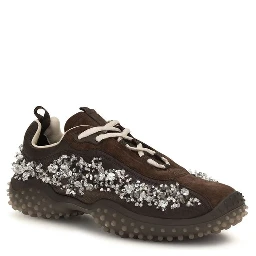 Brown Suede Leather Sneakers