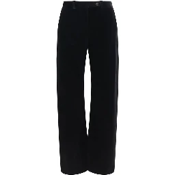 Black Viscose Casual Pants