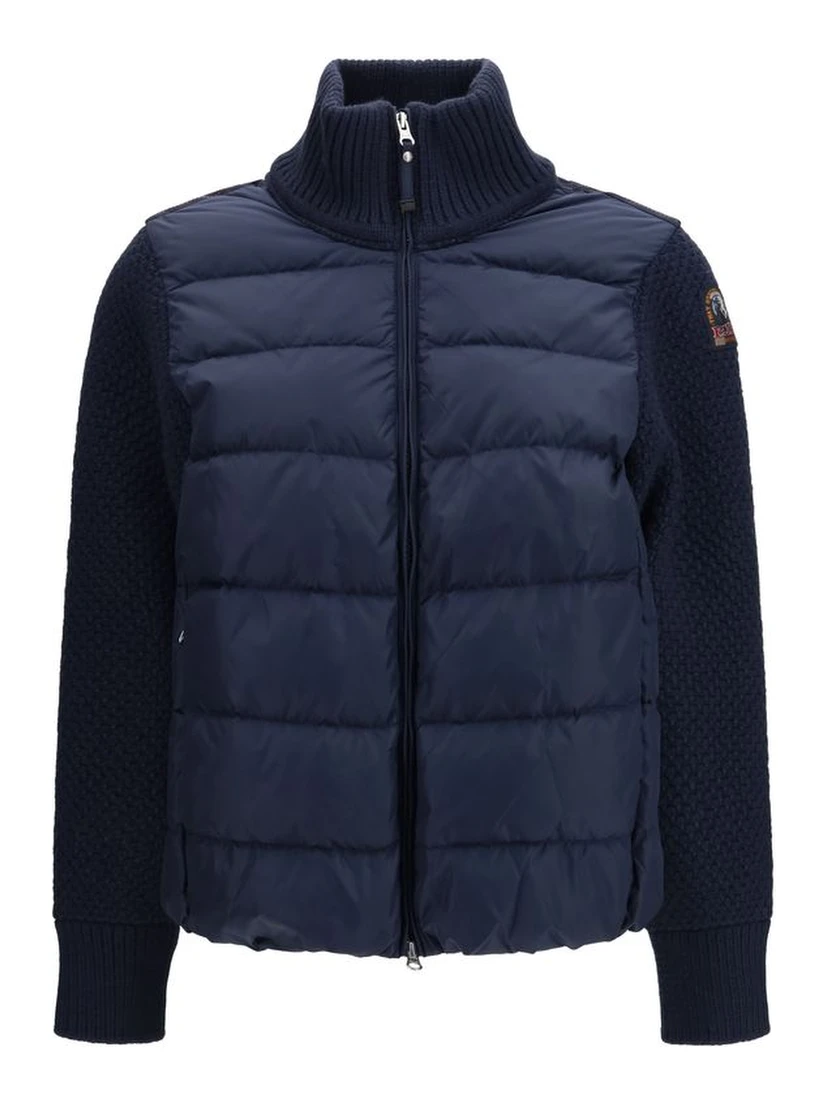 Blue Polyamide Full-Length Jacket