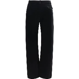 Black Viscose Casual Pants
