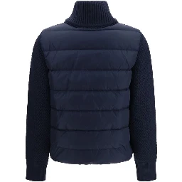 Blue Polyamide Full-Length Jacket