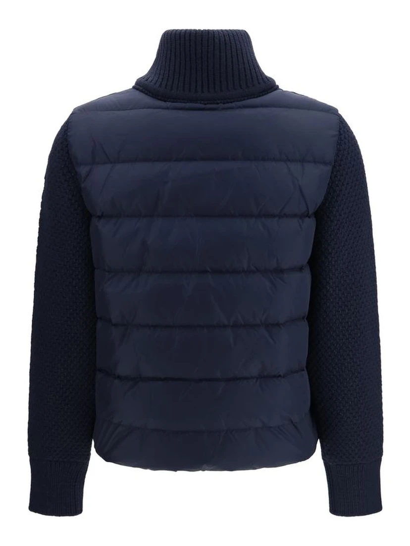 Blue Polyamide Full-Length Jacket
