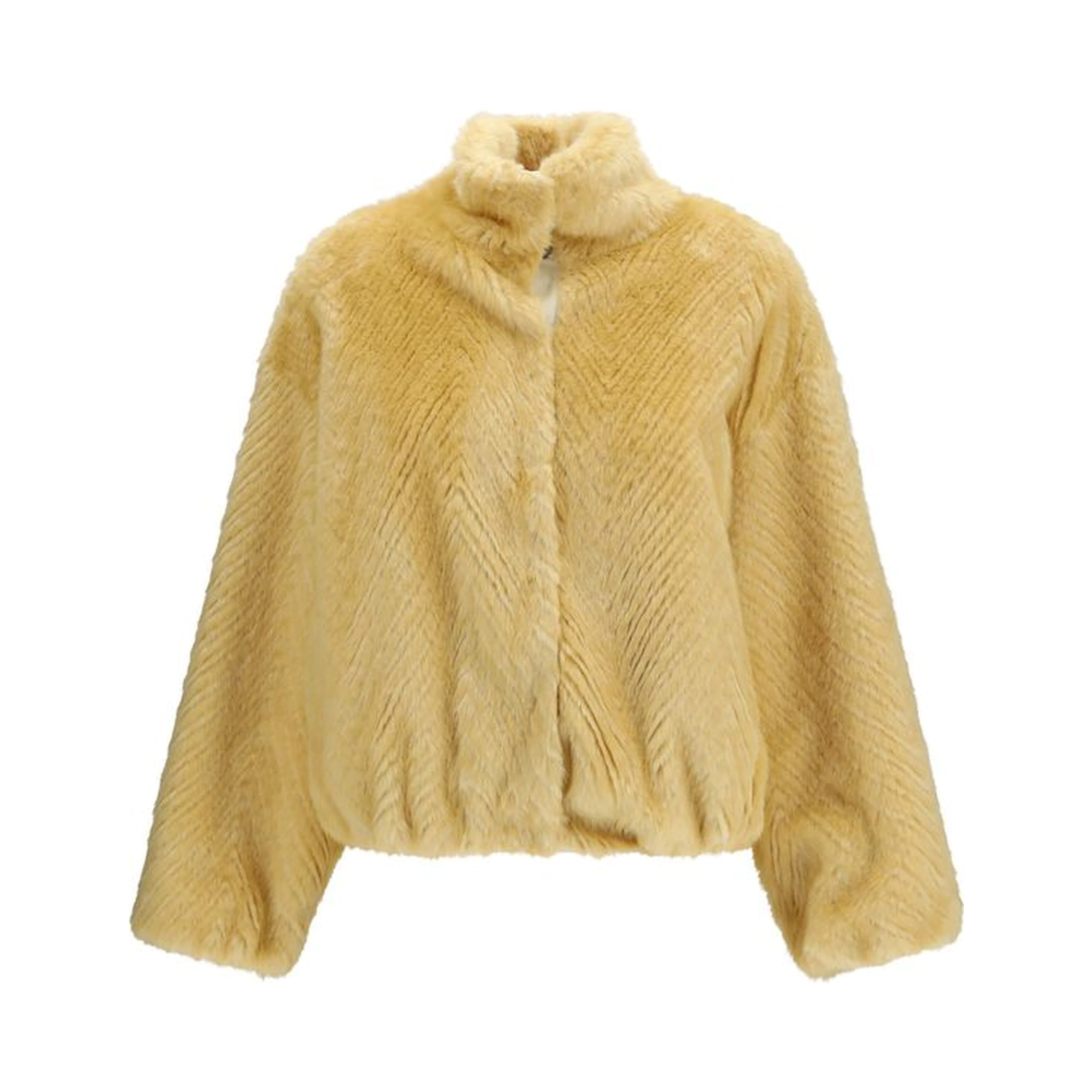 Gold Modacrylic Bomber