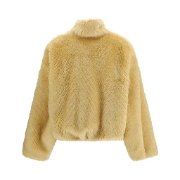Gold Modacrylic Bomber