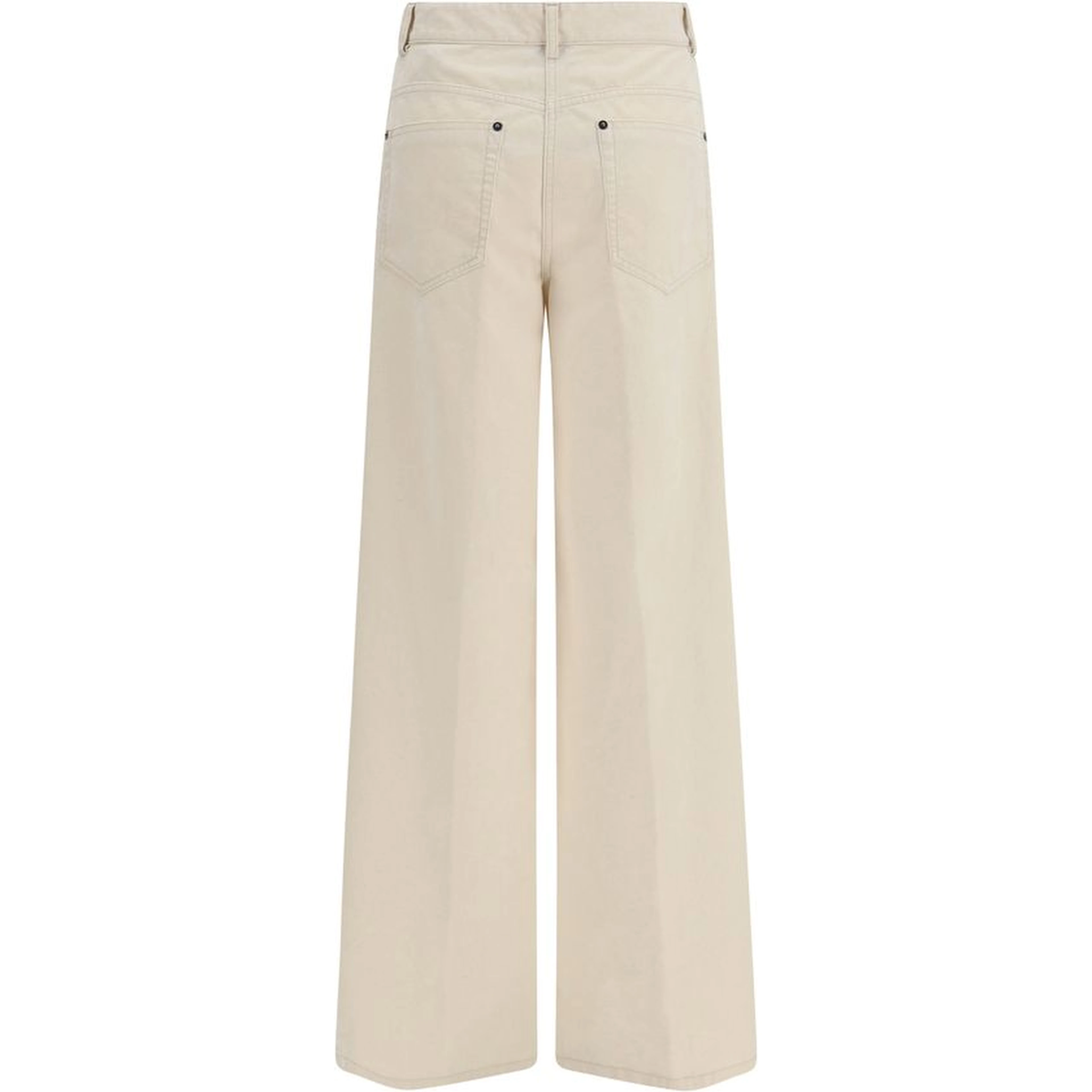 White Cotton Casual Pants