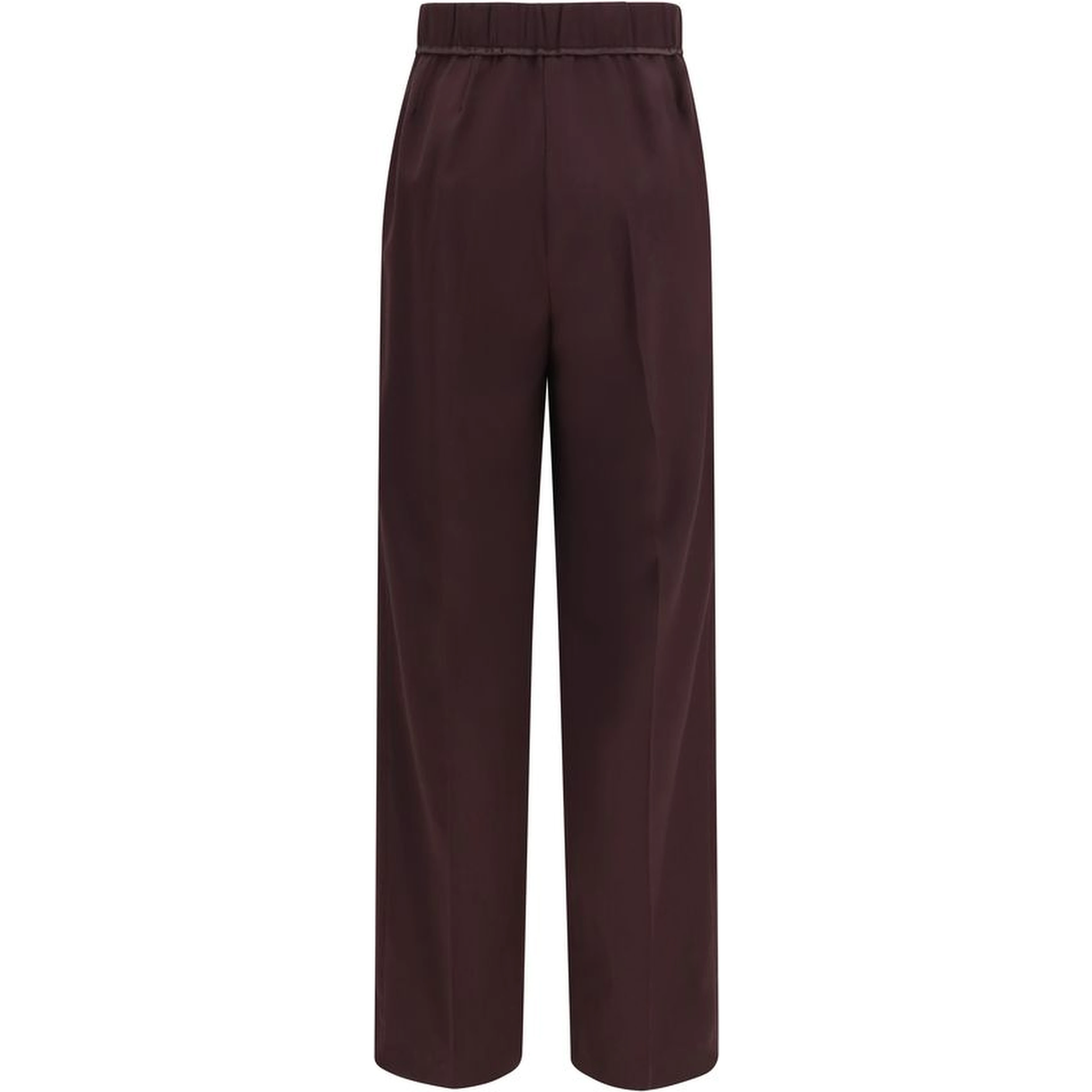 Purple Polyester Casual Pants