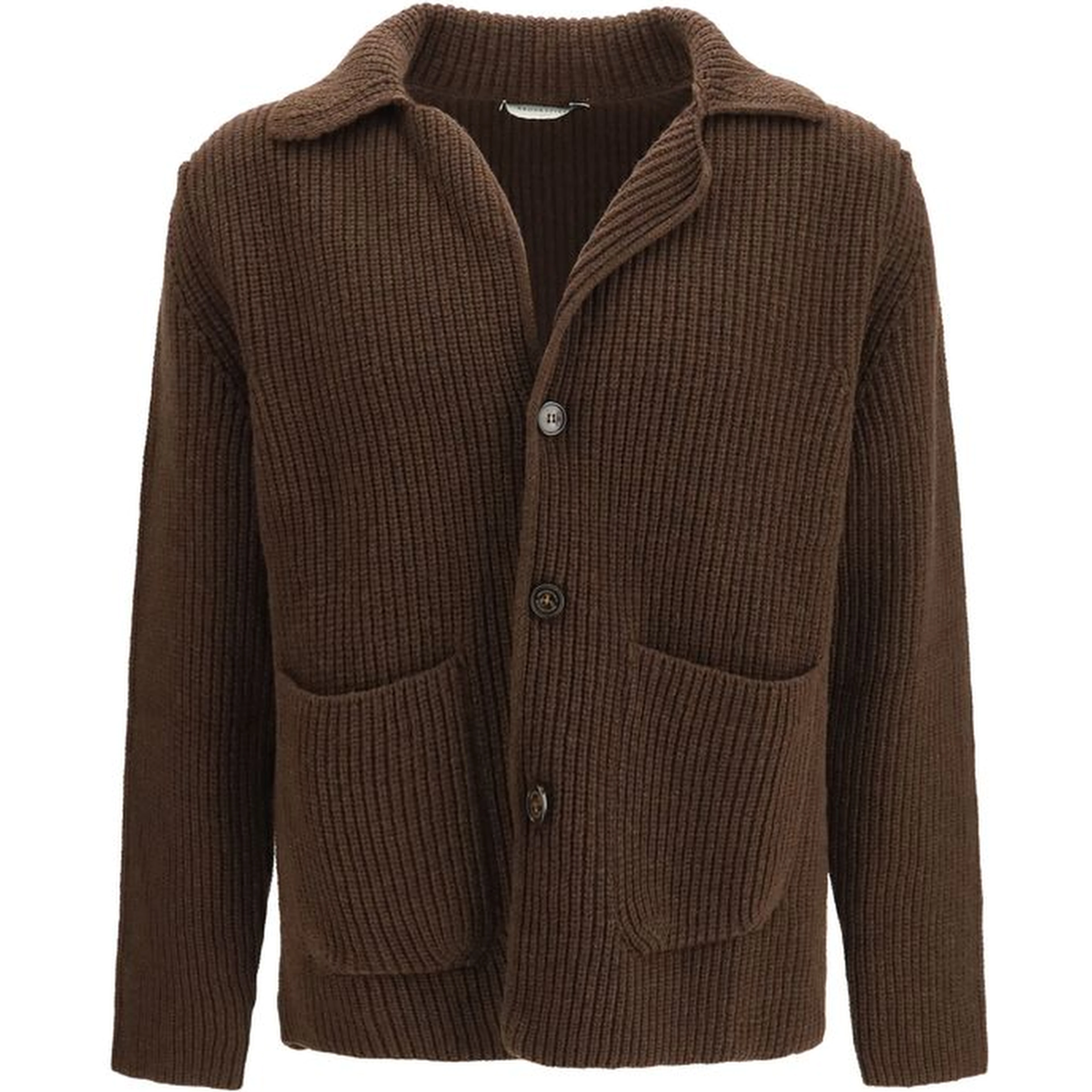 Brown Wool Oves Aries Full-Length Jacket