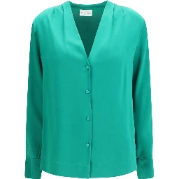Bicolor Silk Dress Shirt