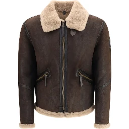 Brown Lamb Leather Full-Length Jacket