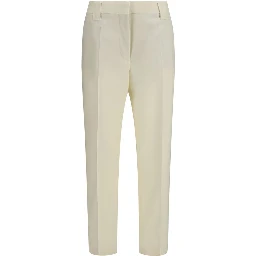 Beige Wool Oves Aries Cropped Pants