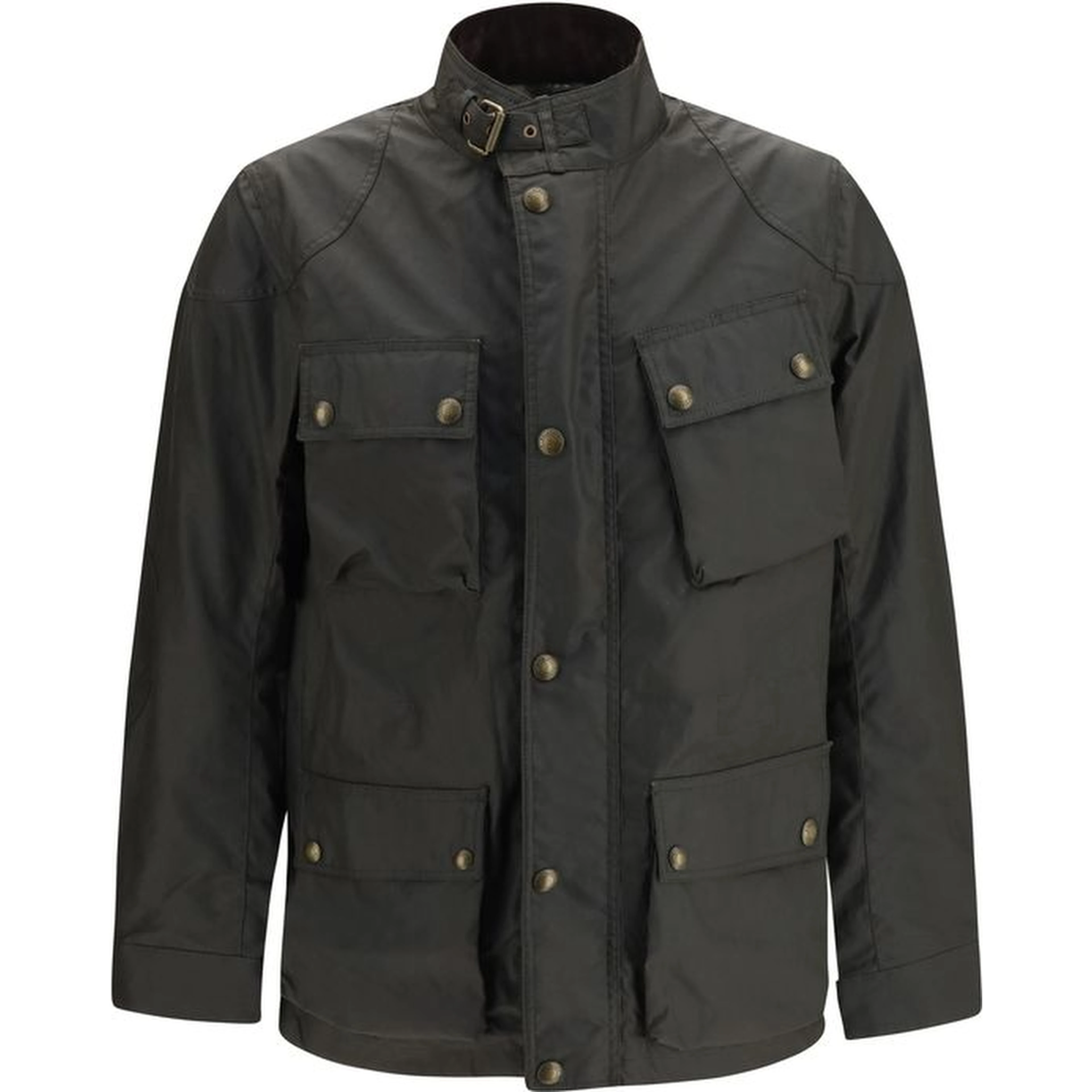 Bicolor Cotton Full-Length Jacket