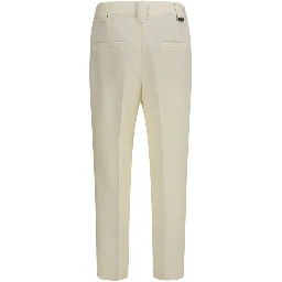 Beige Wool Oves Aries Cropped Pants