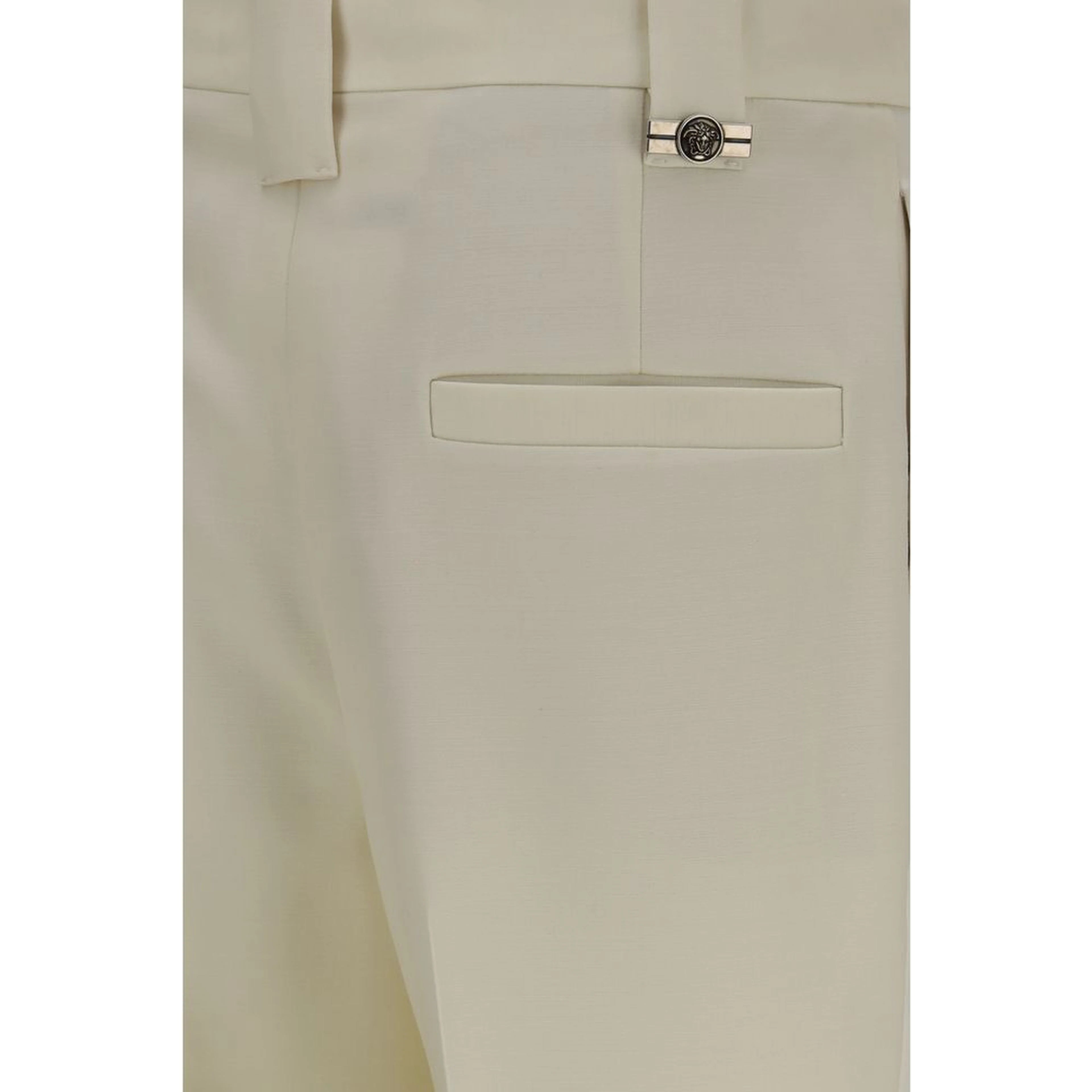 Beige Wool Oves Aries Cropped Pants