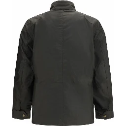 Bicolor Cotton Full-Length Jacket