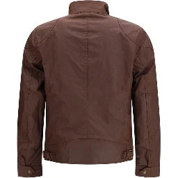 Brown Cotton Full-Length Jacket