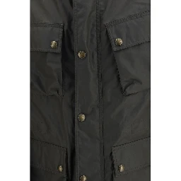 Bicolor Cotton Full-Length Jacket