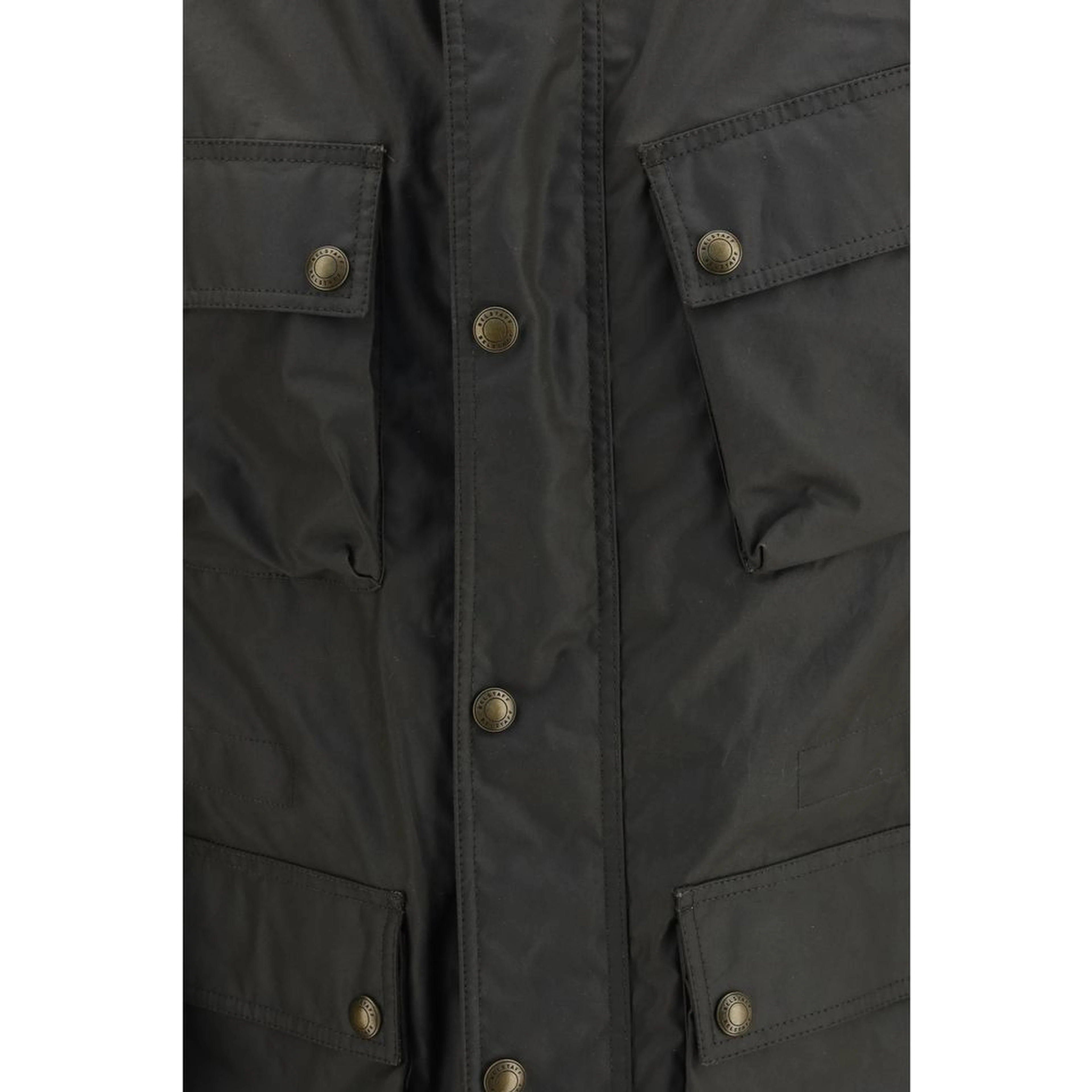 Bicolor Cotton Full-Length Jacket