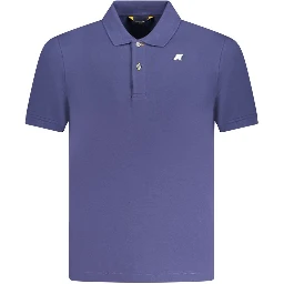 Blue Cotton Men's Polo Shirt