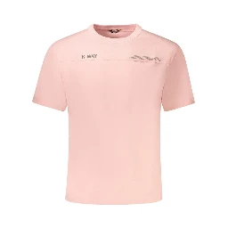 Pink Cotton Men T-Shirt
