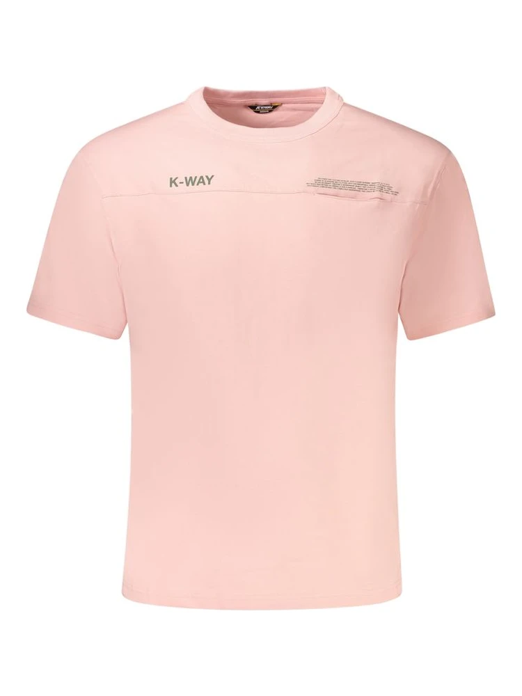 Pink Cotton Men T-Shirt