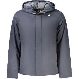 Blue Polyester Men's Jacket